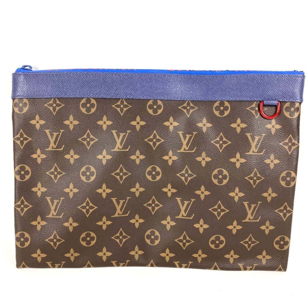 LOUIS VUITTON Brown Monogram Canvas Pochette Pouch - Picture 1 of 13
